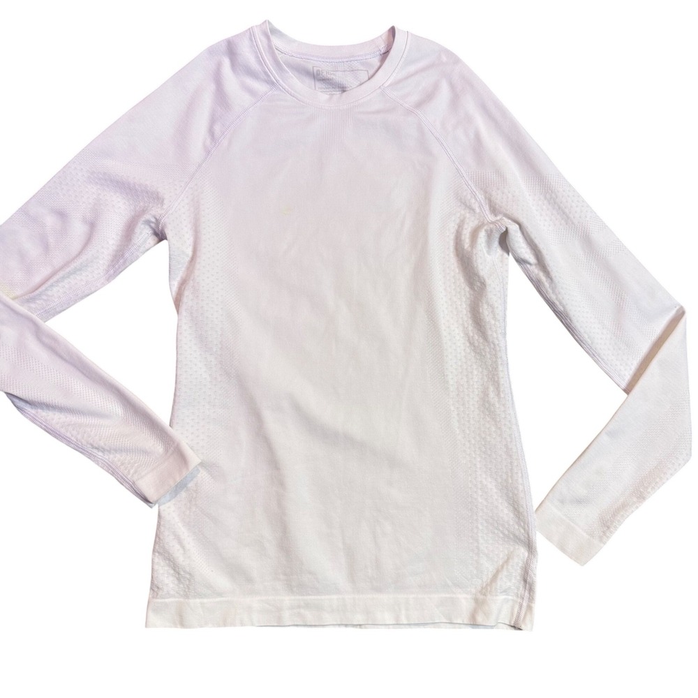 FIGS Seamless Long Sleeve Underscrub Shirt Womens S White Performance Stretch